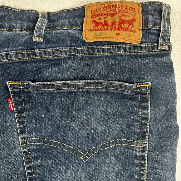 Levi's 559 Relaxed Straight Denim Jeans Men's Big Man Size 55x30 - Picture 13 of 14